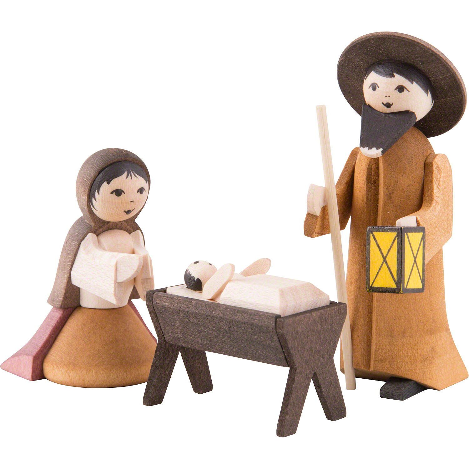 ULMIK Dekofigur Heilige Familie 3-teilig gebeizt (7cm) von ULMIK