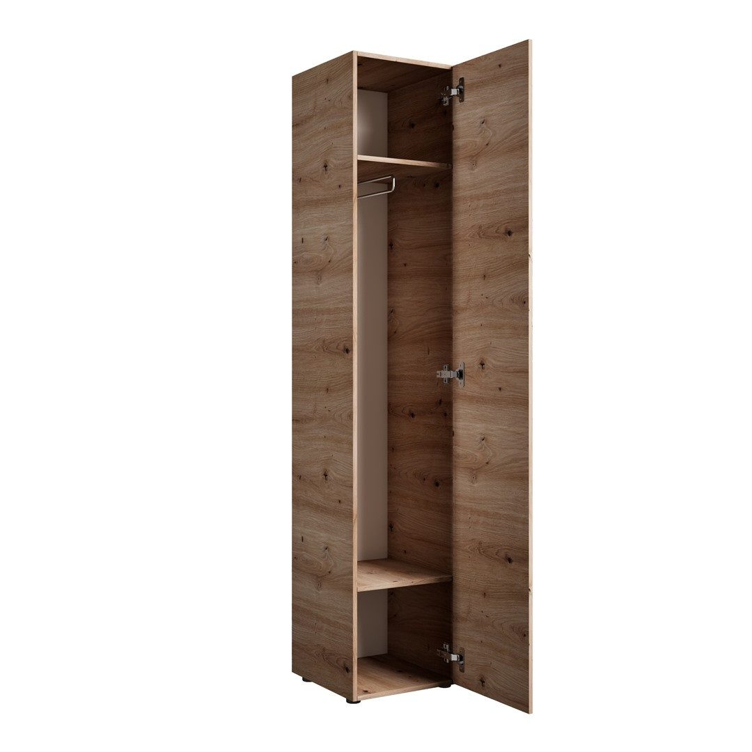 Beautysofa Garderobenschrank mit einer Tür MARGARET IV (passt perfekt in jeden Raum, in zwei Breiten zur Auswahl: 40cm oder 60cm) mit hoher Funktionalität und einer Kleiderstange