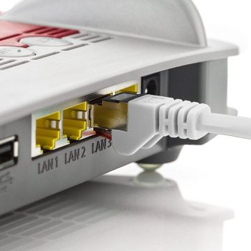deleyCON deleyCON 5x0,25m CAT6 Patchkabel Gigabit LAN DSL Netzwerkkabel - LAN-Kabel