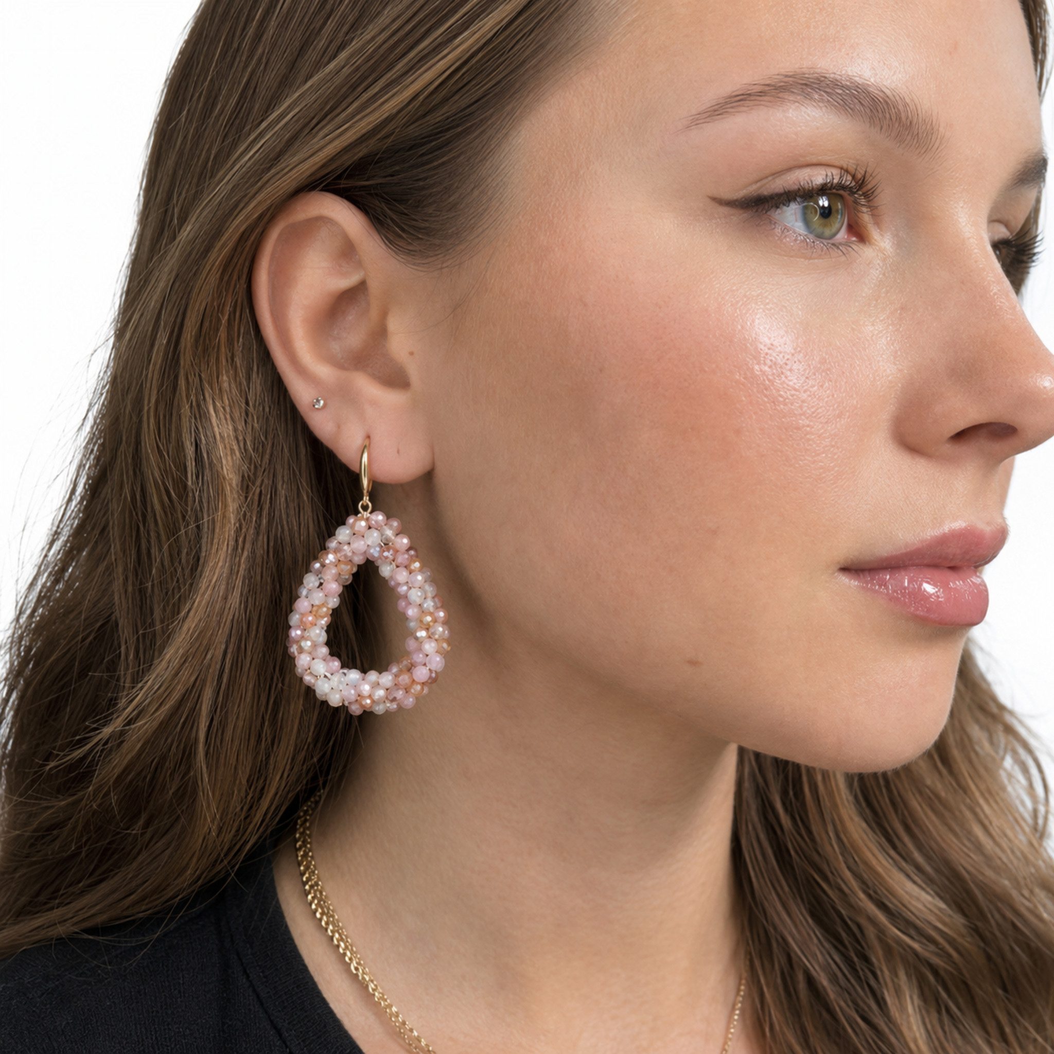 NEXORA Perlenohrringe Perlenohrringe Damen Boho Statement Tropfen Ohrringe (Paar, Paar), Perlenoptik, Tropfenform, goldfarbene Ohrhaken, leicht, elegant
