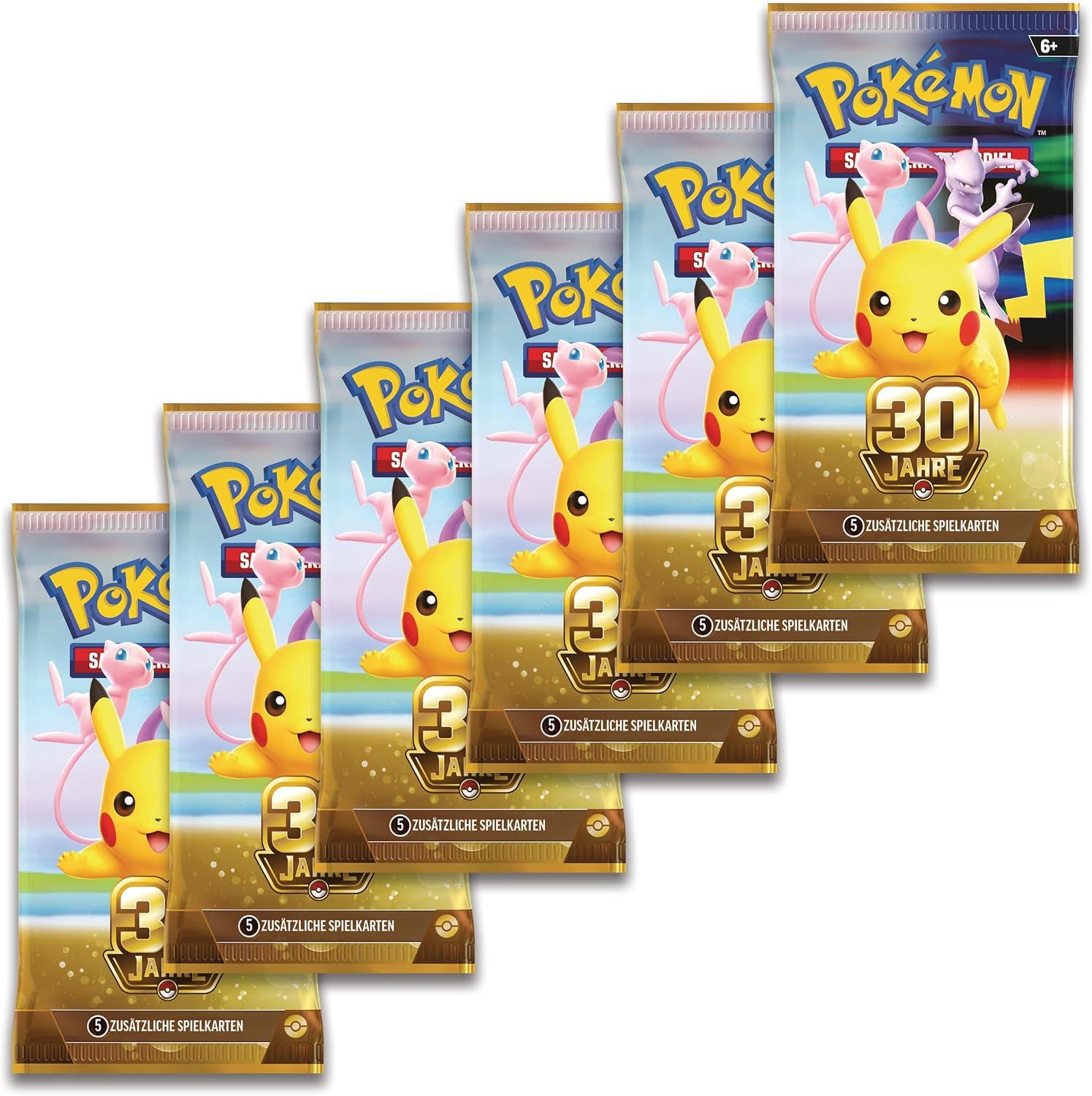 POKÉMON Sammelkarte 30 Jahre Jubiläum Boosterbundle mit 6 Booster Packs (Deutsch) – Bild 3 von 3