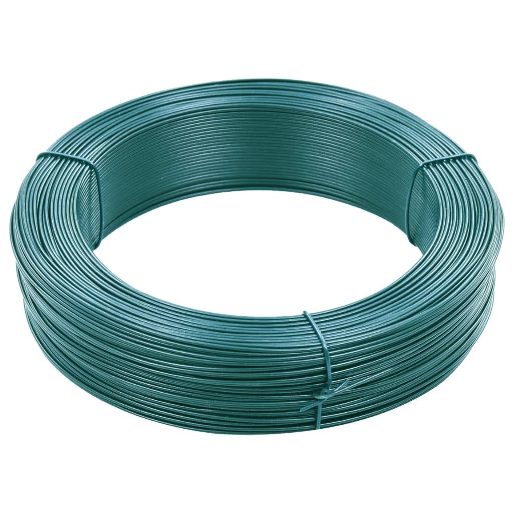 Draht Zaun-Bindedraht 250 m 0,9/1,4 mm Stahl Schwarzgrün