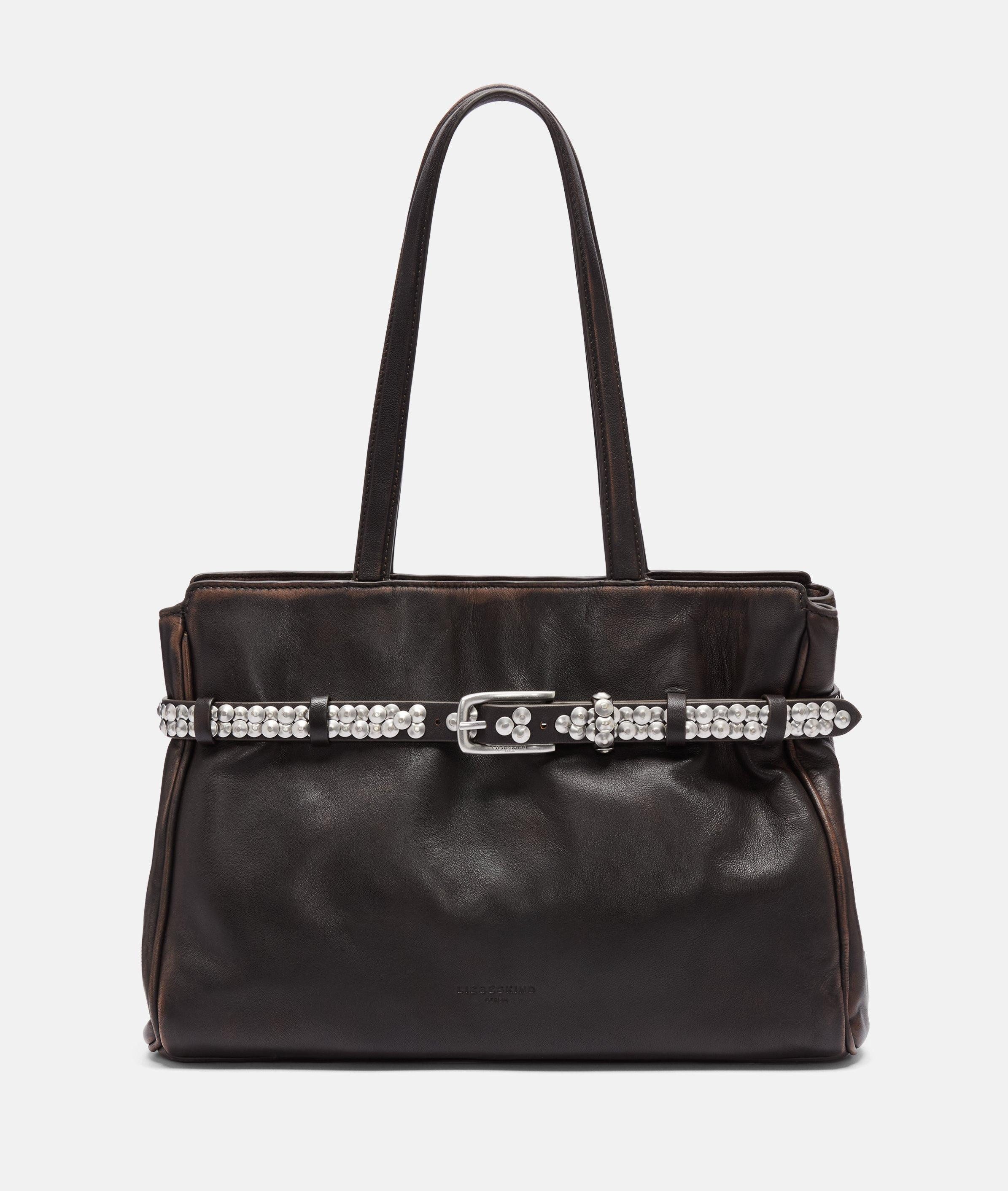 Liebeskind Berlin Schultertasche Satchel, Große Tasche aus Leder