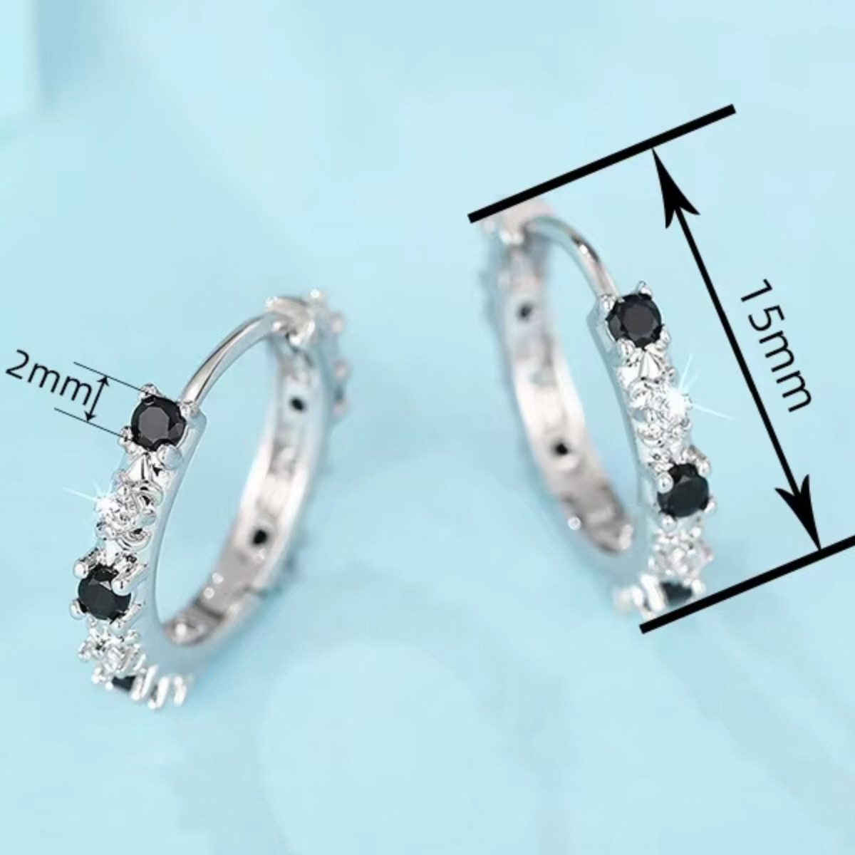 ELLAWIL Paar Creolen Ohrschmuck kleine Damenohrringe Zirkonia Creole mini Ohrcreolen (GESCHENKIDEE, Sterling Silber 925), inklusive Geschenkschachtel