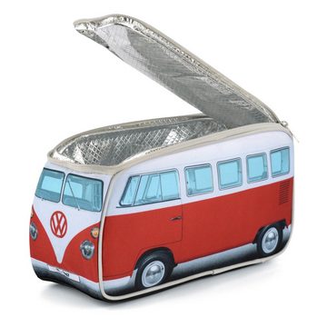 VW Collection by BRISA Lunchbox Volkswagen T1 Bulli Bus Brotdose, Polyester D600, PU beschichtet, (1-tlg), elegante Allzwecktasche in rot