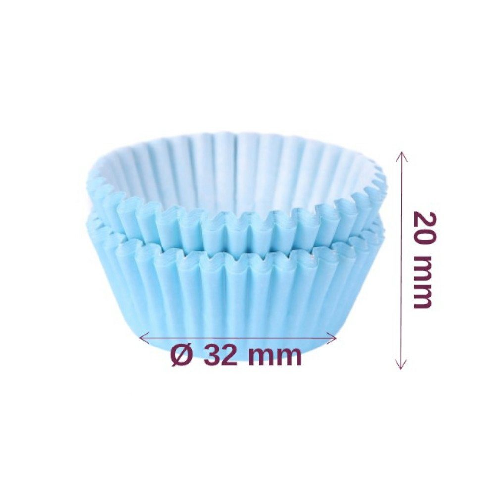 Mini-Cupcakes Muffinförmchen, 200-tlg), Miss für Mini House Muffinform (Hellblau und Minimuffins kleine Papierbackförmchen Bakery's