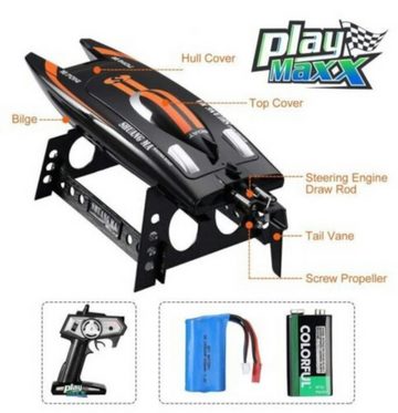 BruKa RC-Boot RC 2,4 Ghz. Speedboot DRAGON ferngesteuertes Schiff Boot Rennboot