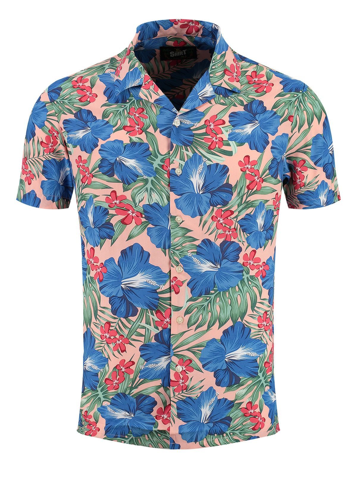 Key Largo Hawaiihemd Herren Hawaii Freizeit Hemd Curacao MSH00013 Regular Kurzarm Kentkragen Gemustert