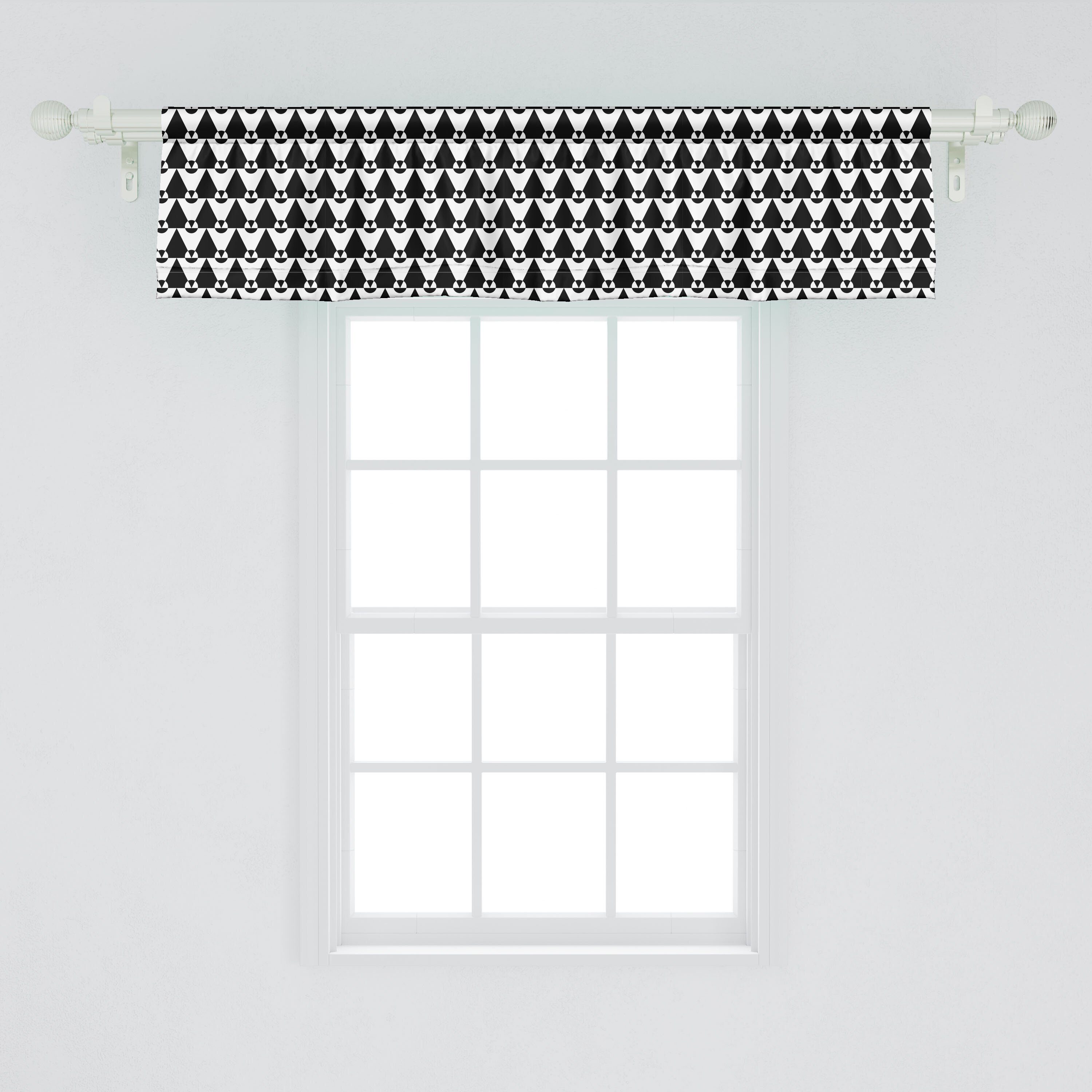 Abakuhaus, Küche Abstrakt Volant mit Stangentasche, schneidende Vorhang für Dekor Schlafzimmer Formationen Microfaser, Scheibengardine