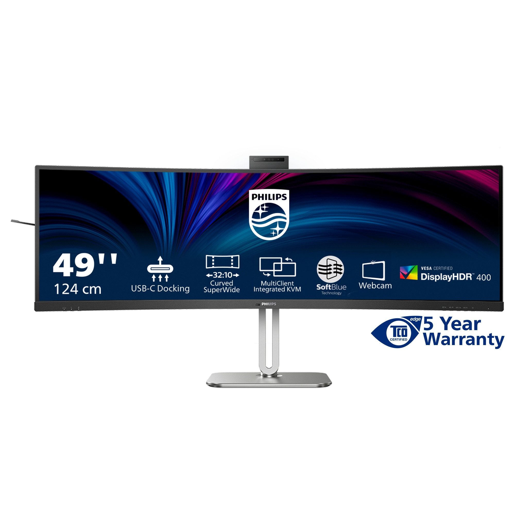 Philips 49B2U6900CH/00 TFT-Monitor (124 cm/48.8 ", 5120 x 1440 px, Dual QHD, 4 ms Reaktionszeit, 75 Hz, LCD)