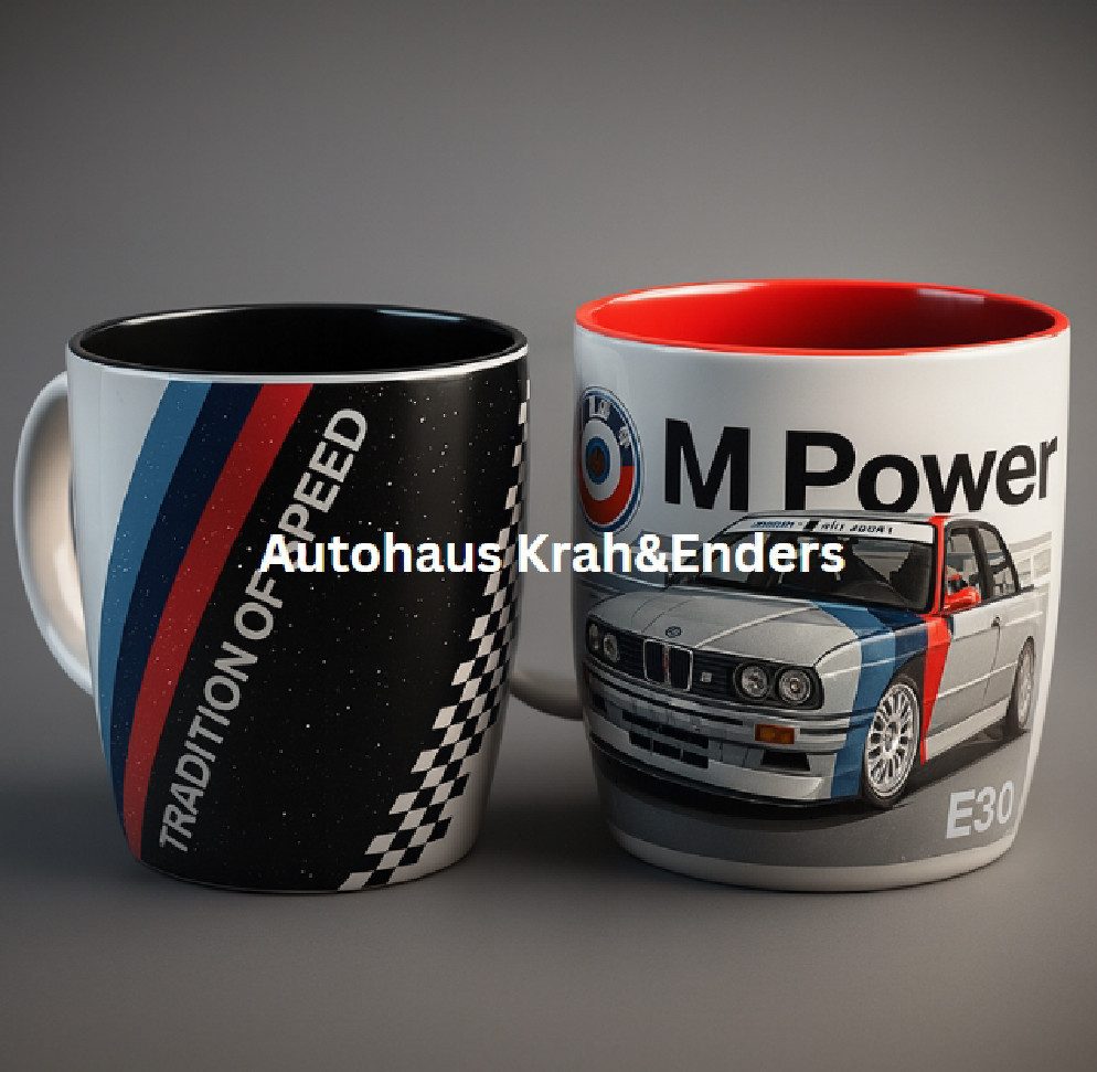 BMW Tasse 2x BMW M Logo Tasse Kaffebecher Kaffeetasse Becher Geschenk-Set E30, 1-tlg.