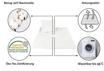 Kinderbettdecke + Kopfkissen, ZOLLNER, Füllung: 100% Polyester, 100% Polyester, temperaturausgleichend, Allergiker geeignet