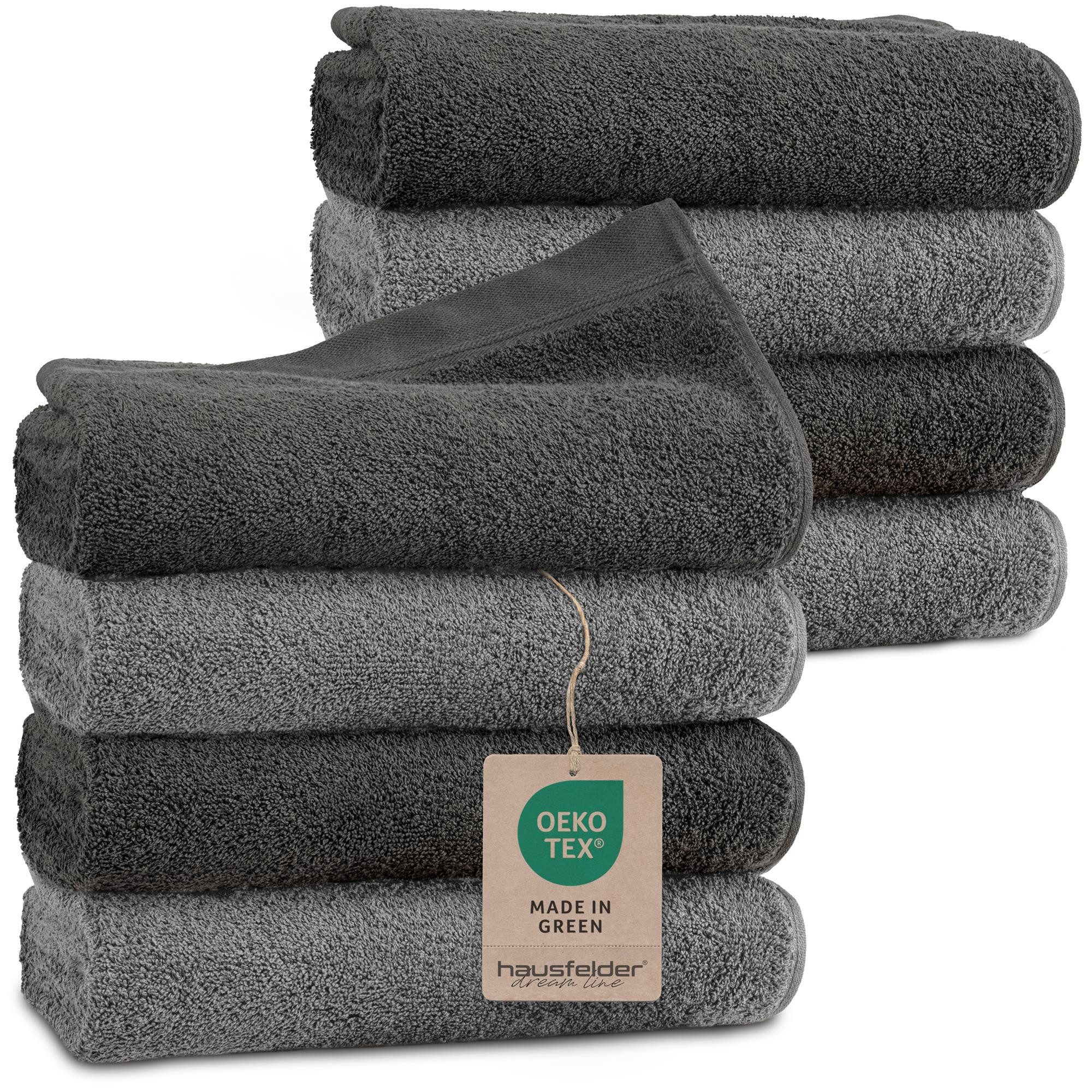 Hausfelder Handtücher Premium Handtuch Farbmix Set (Anthrazit/Grau, 8 Handt günstig online kaufen