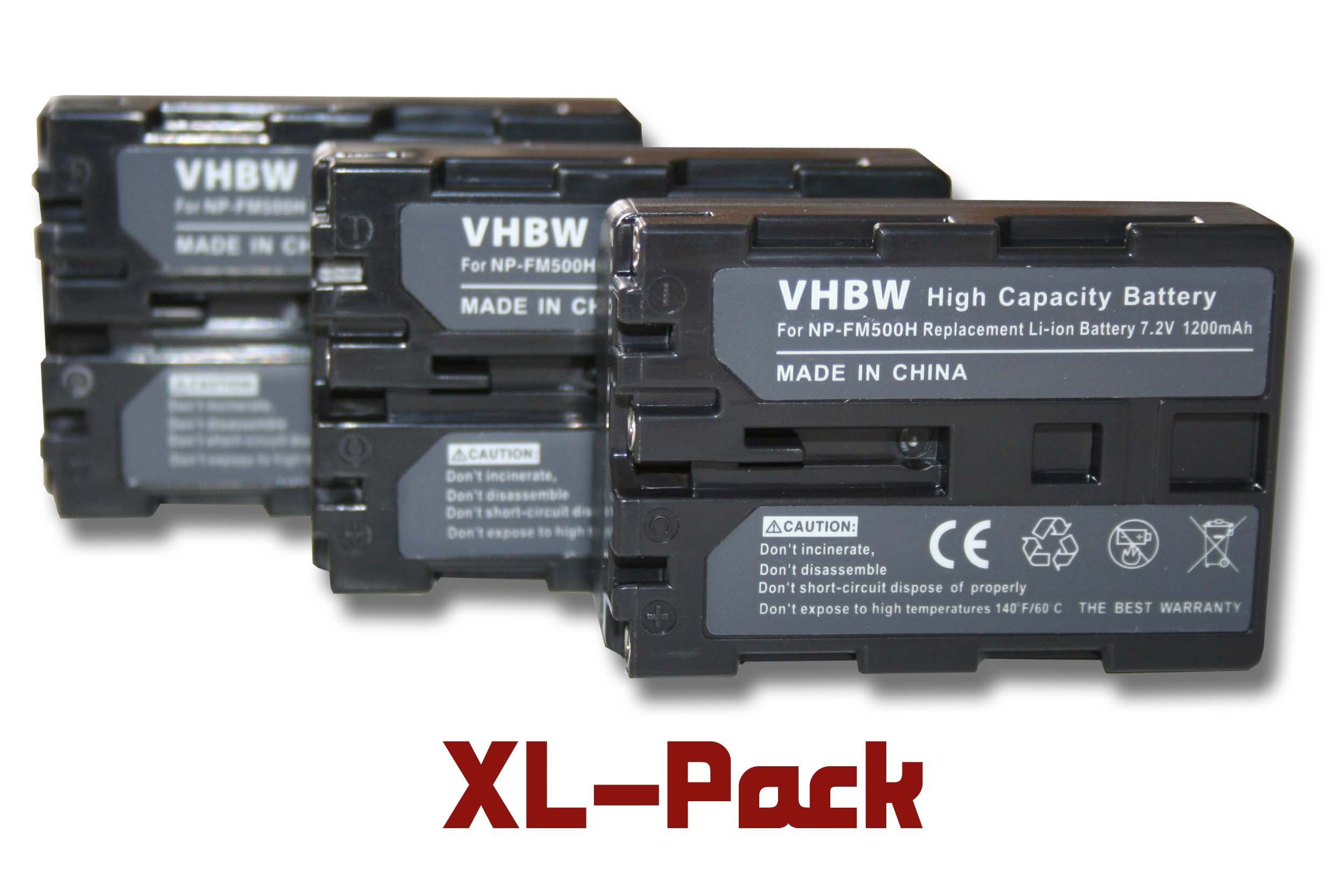 vhbw Kamera-Akku Ersatz für Sony NP-FM500H für Kamera / Foto DSLR (1200mAh, 7,2V, Li-Ion) 1200 mAh