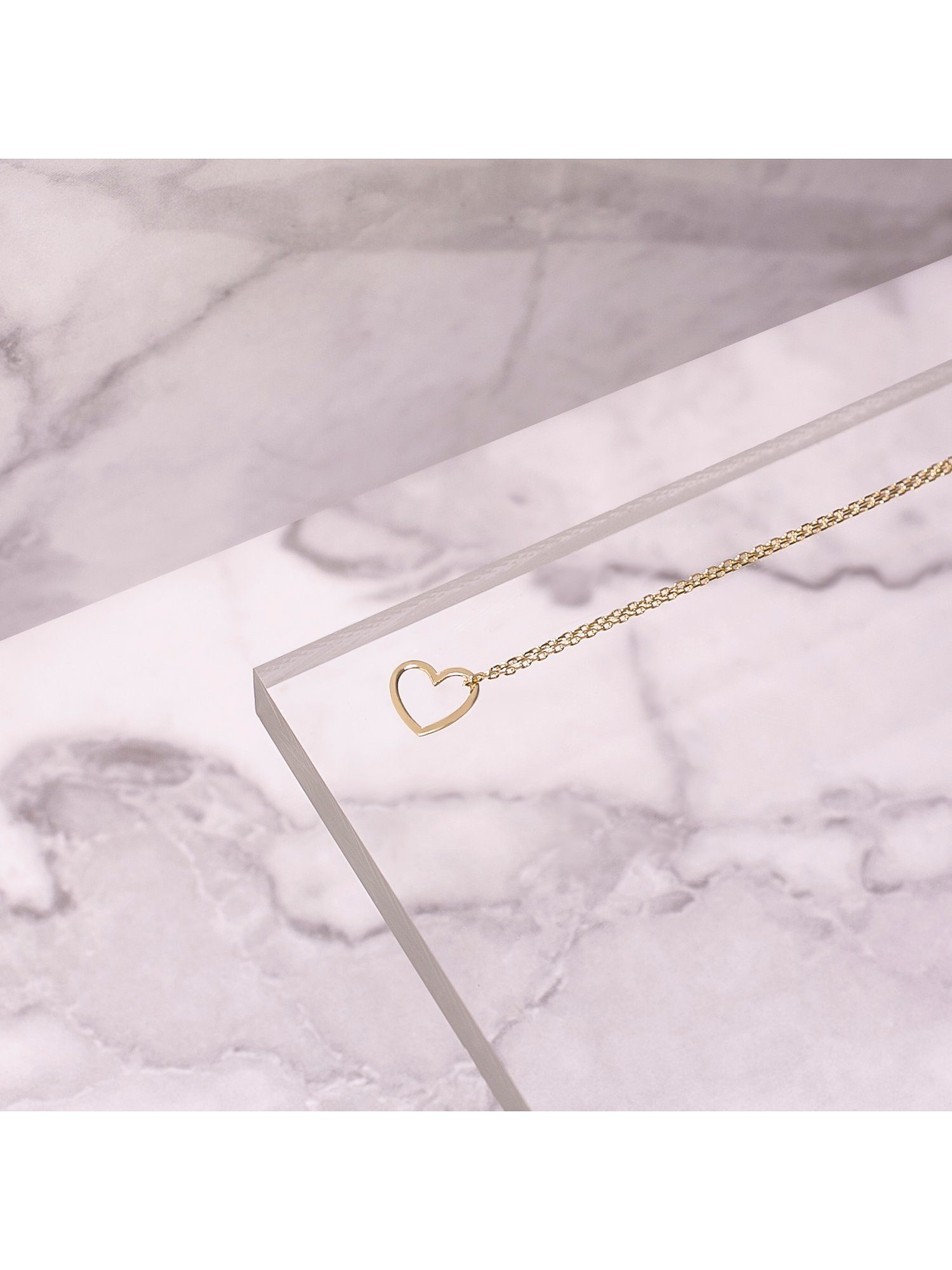 CHRIST Goldkette CHRIST Damen-Kette 375er Gelbgold Herz günstig online kaufen