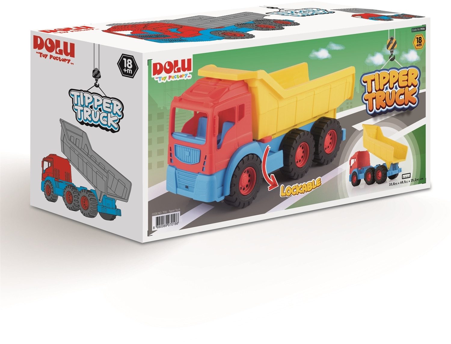 DOLU Spielzeug-LKW 7016 Kipp LKW 69 cm