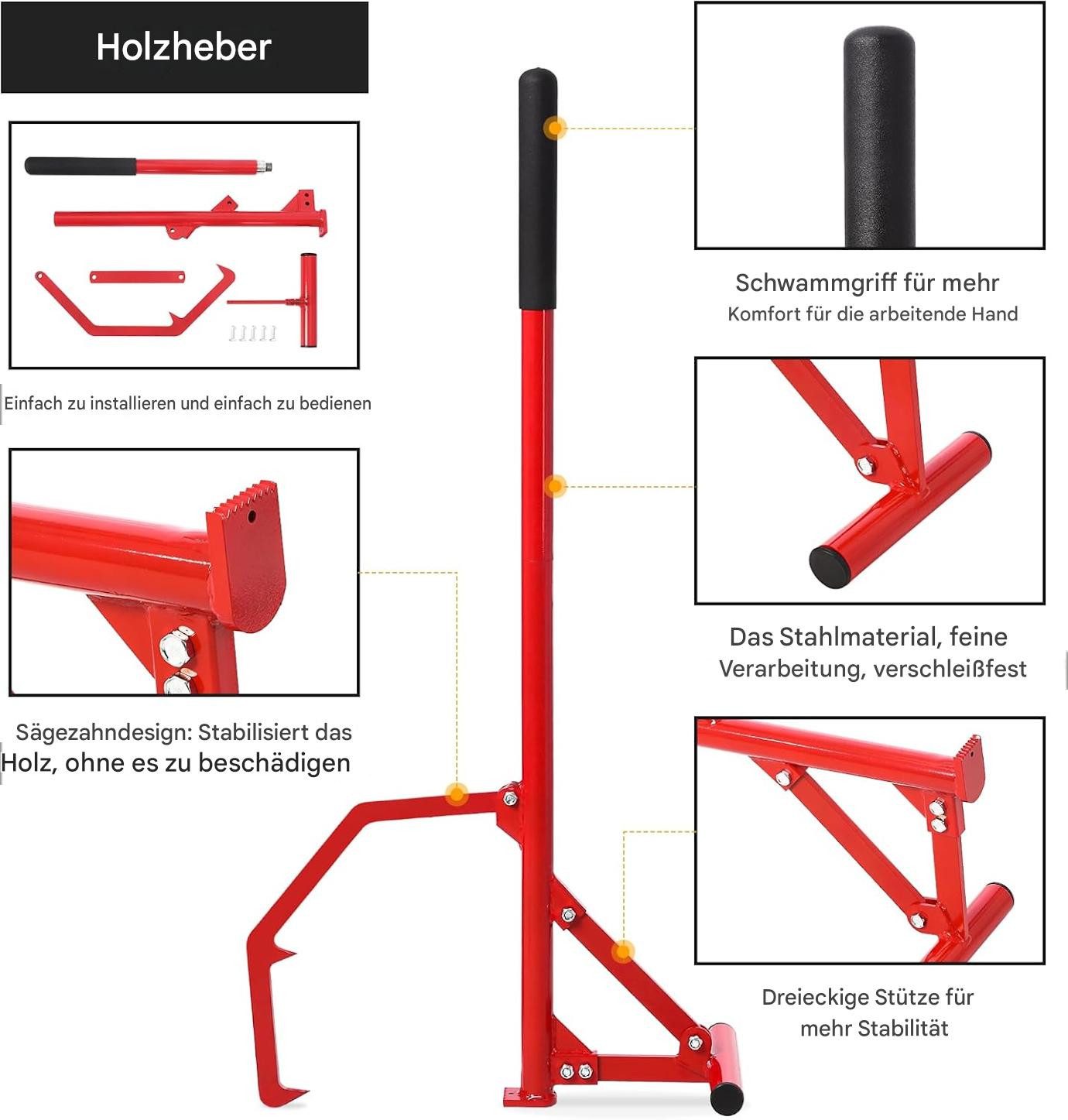 GarveeMore Stammheber, Öffnungsweite max. 63,5 cm, -], Rutschfestem Griff