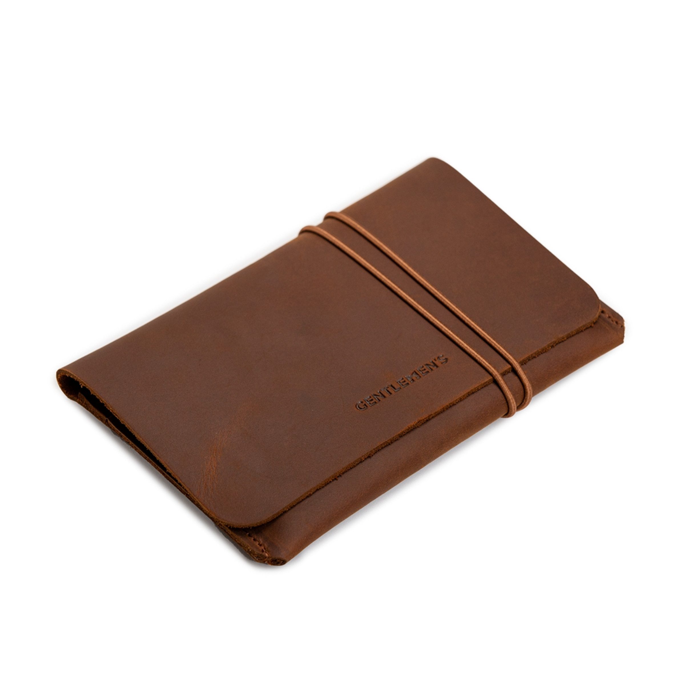 Gentlemen's Brieftasche Reisepasshülle - mit Extra-Fächer für Kreditkarten & Impfpässe, aus hochwertigem Echtleder & ideal als Geschenk