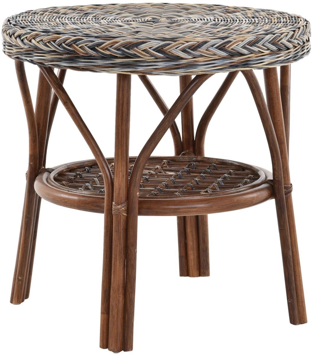 Krines Home Wohnzimmertisch Rattan Beistelltisch Rund günstig online kaufen