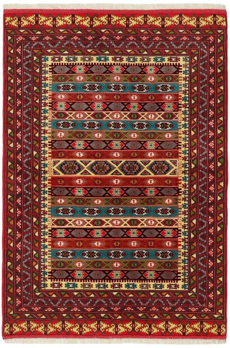 Orientteppich Turkaman 139x201 Handgeknüpfter Orientteppich / Perserteppich, Nain Trading, rechteckig, Höhe: 6 mm