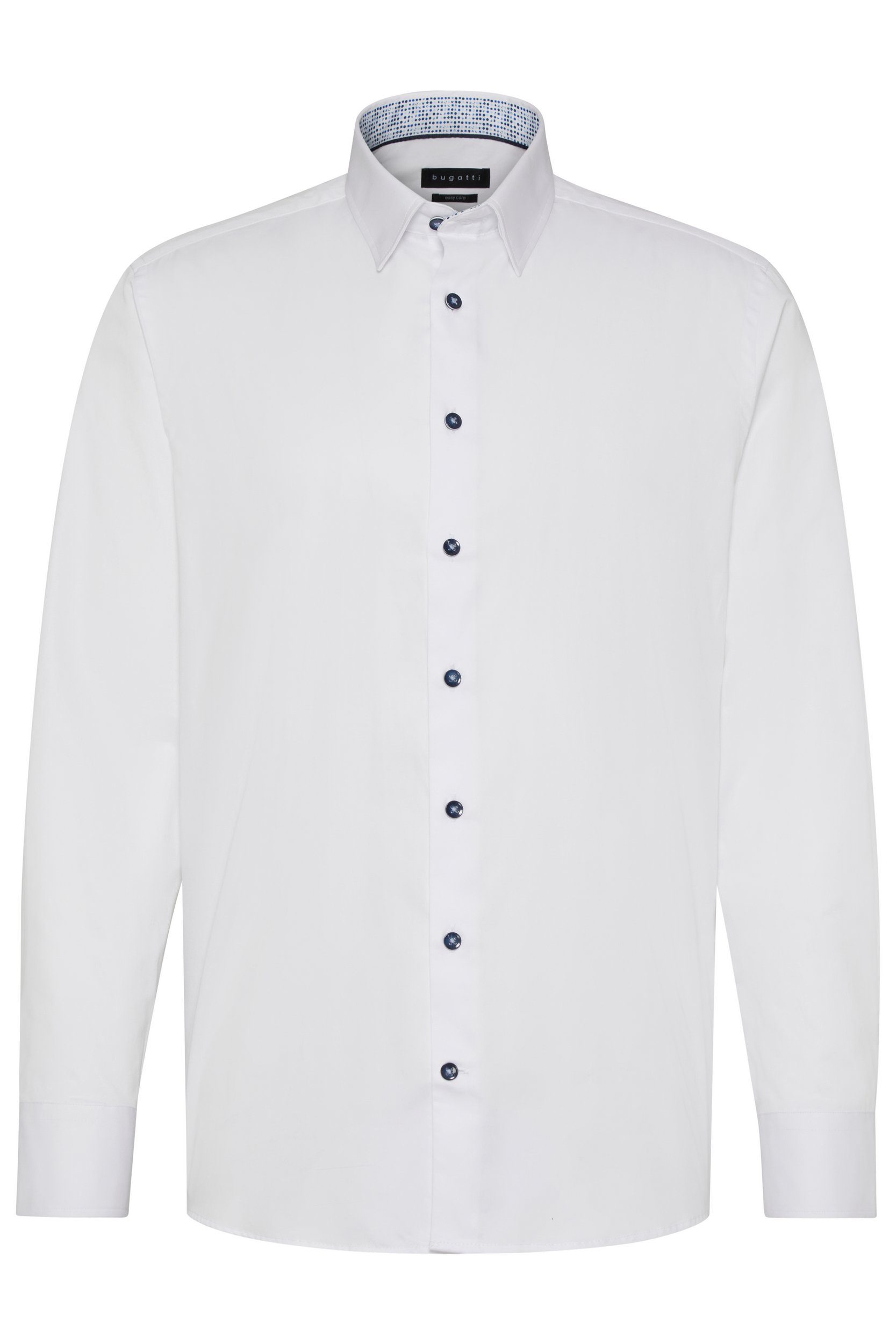 bugatti Langarmhemd mit Under-Button-Down