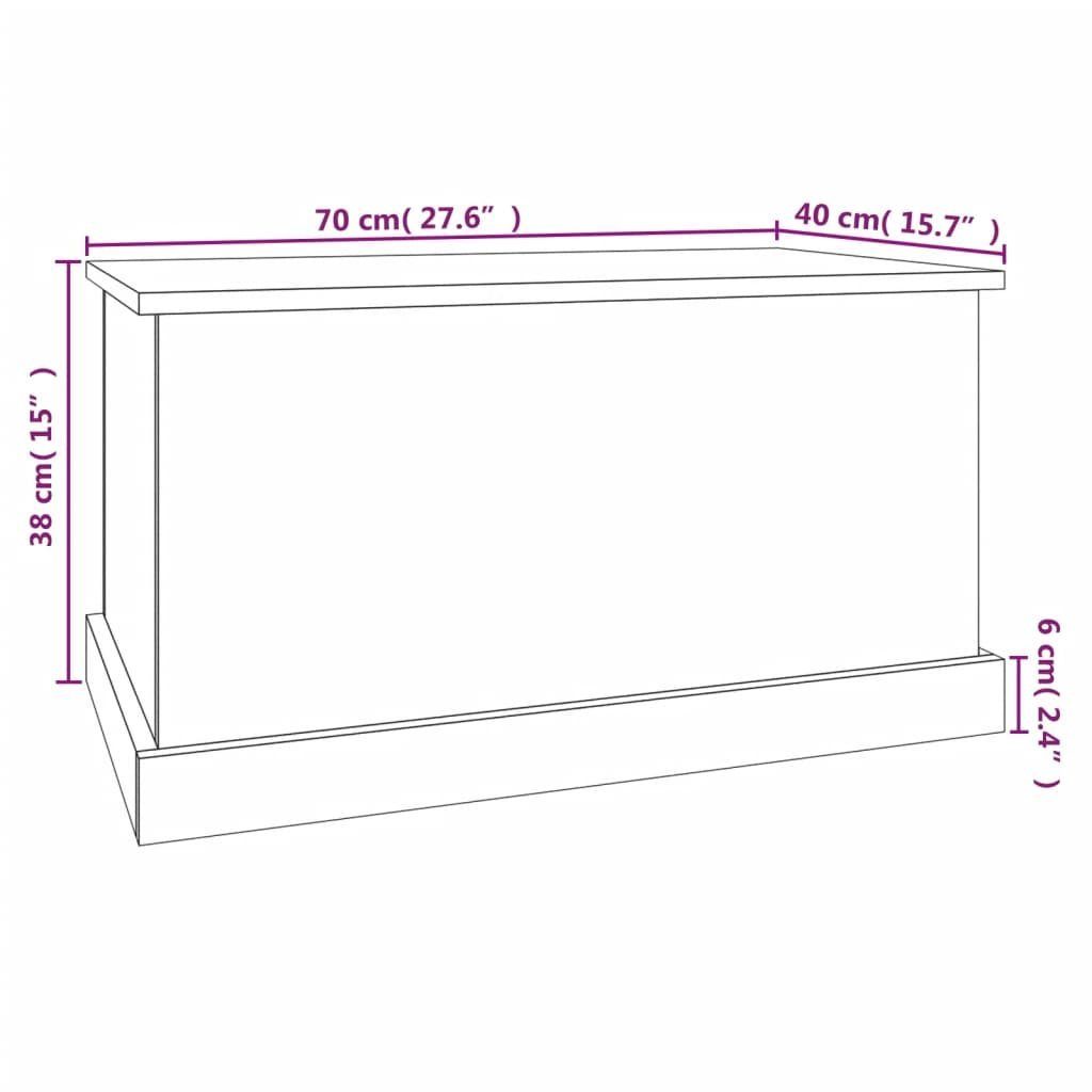 70x40x38 St) Truhe cm Holzwerkstoff Räuchereiche furnicato (1