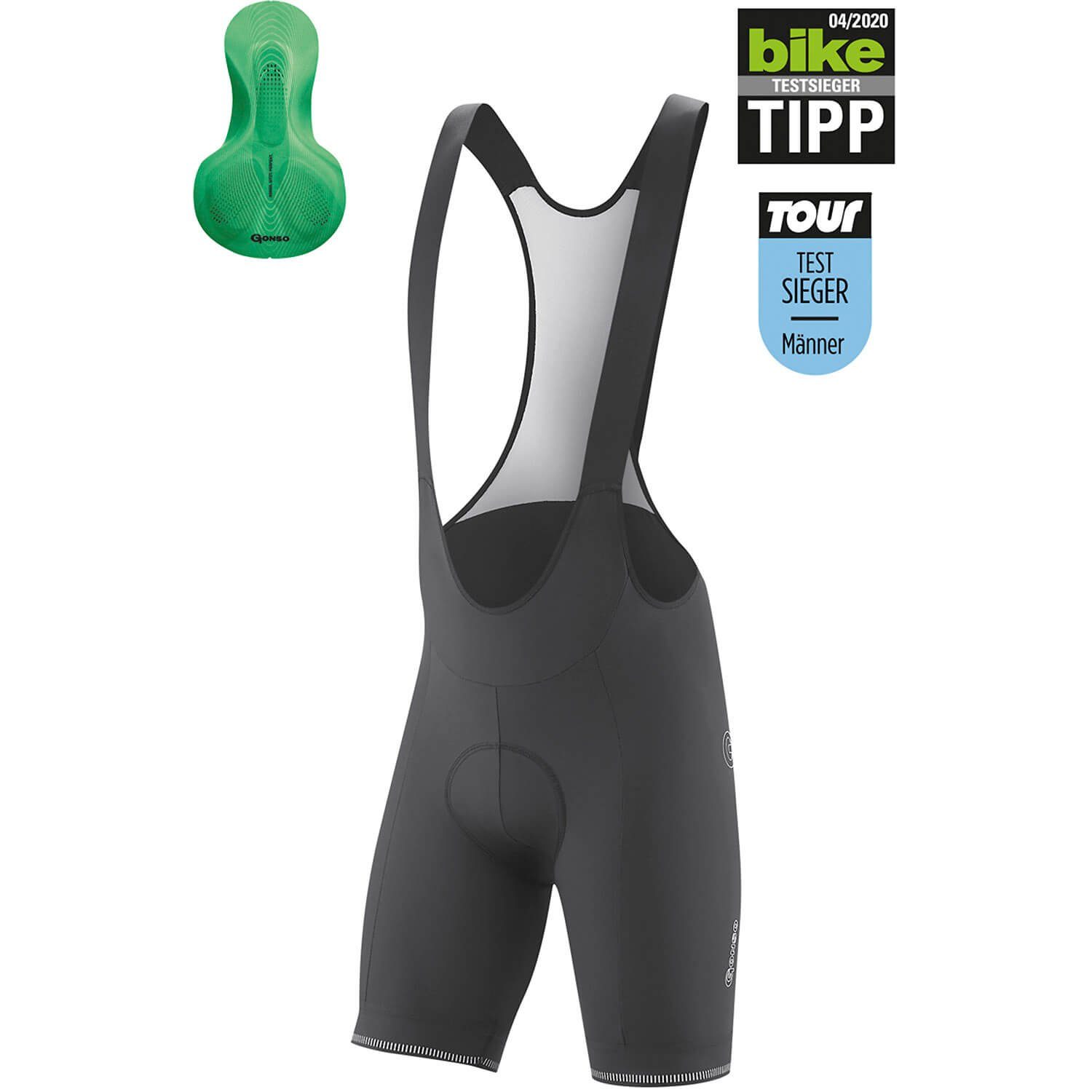 Gonso Kurzarmshirt Trägershorts Bike Sitivo Bib Green