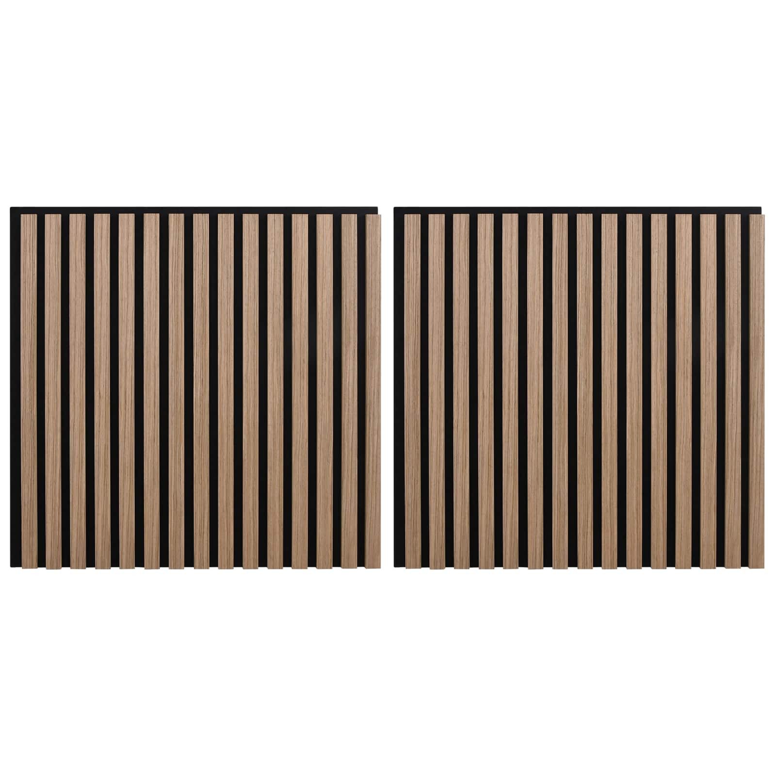 vidaXL Wandpaneel Wandpaneele 2 pcs Braun 60,5 x 60 cm, (2-tlg)