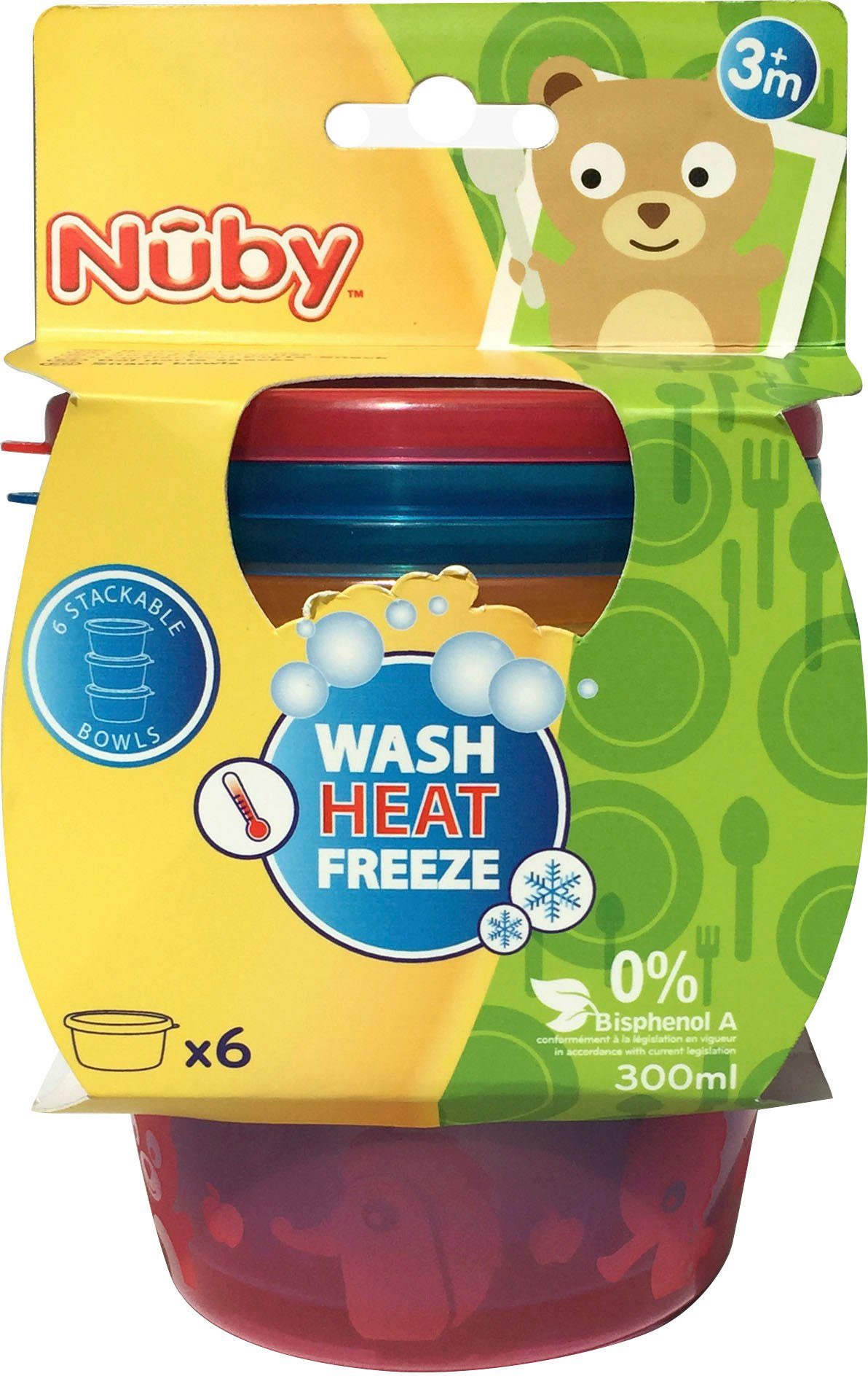 Nuby Kinderschale mit Pick Polypropylen, Deckel (Set, 6-tlg), Nick,