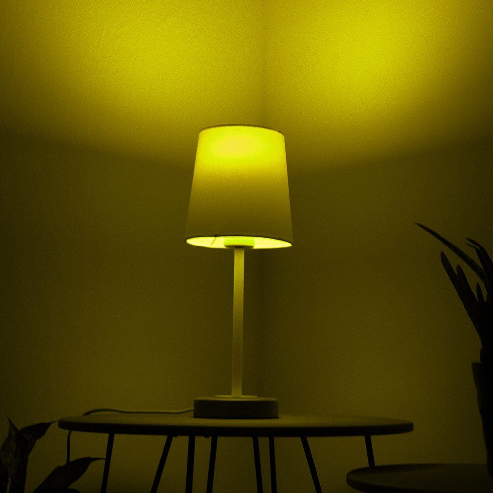 Zimmer inklusive, Ess Holz Warmweiß, LED Beistell Farbwechsel, Nacht-Licht etc-shop Tisch Tischleuchte, Leuchtmittel Leuchte
