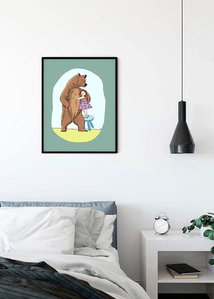 Komar Bild Lili and Bear, Figuren (1 St), Wandbild zur Dekoration - ohne Rahmen