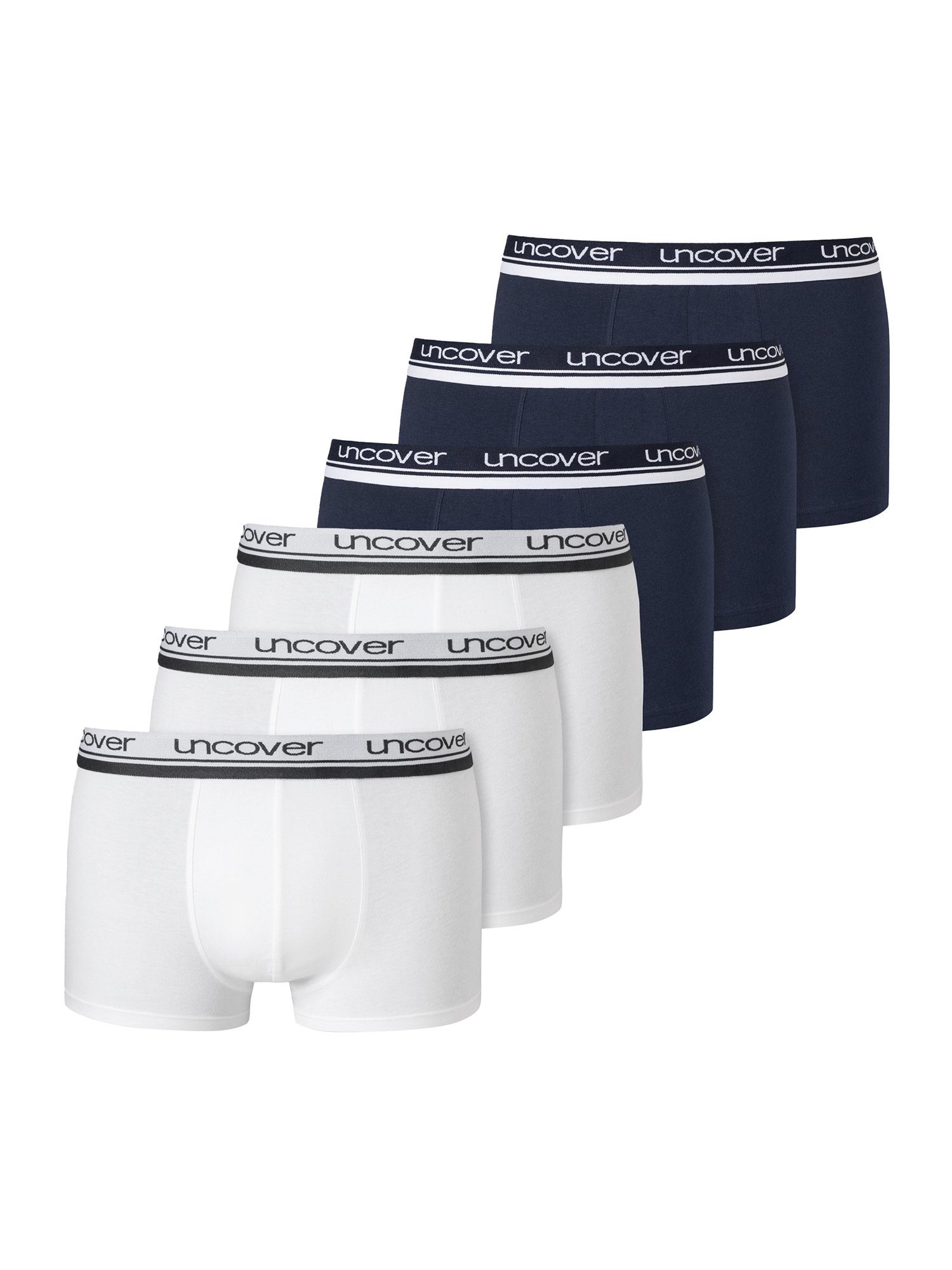 (6-St) Boxer weiss-blau Multi Schiesser