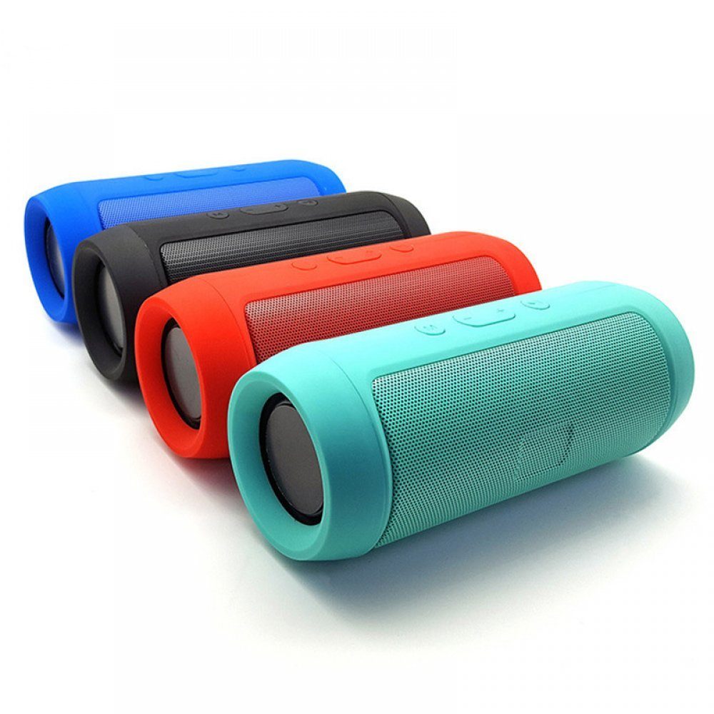 Bluetooth-Lautsprecher, rot 360°-TWS-Stereo-Musikwiedergabe Bluetooth-Lautsprecher kabellose MOUTEN