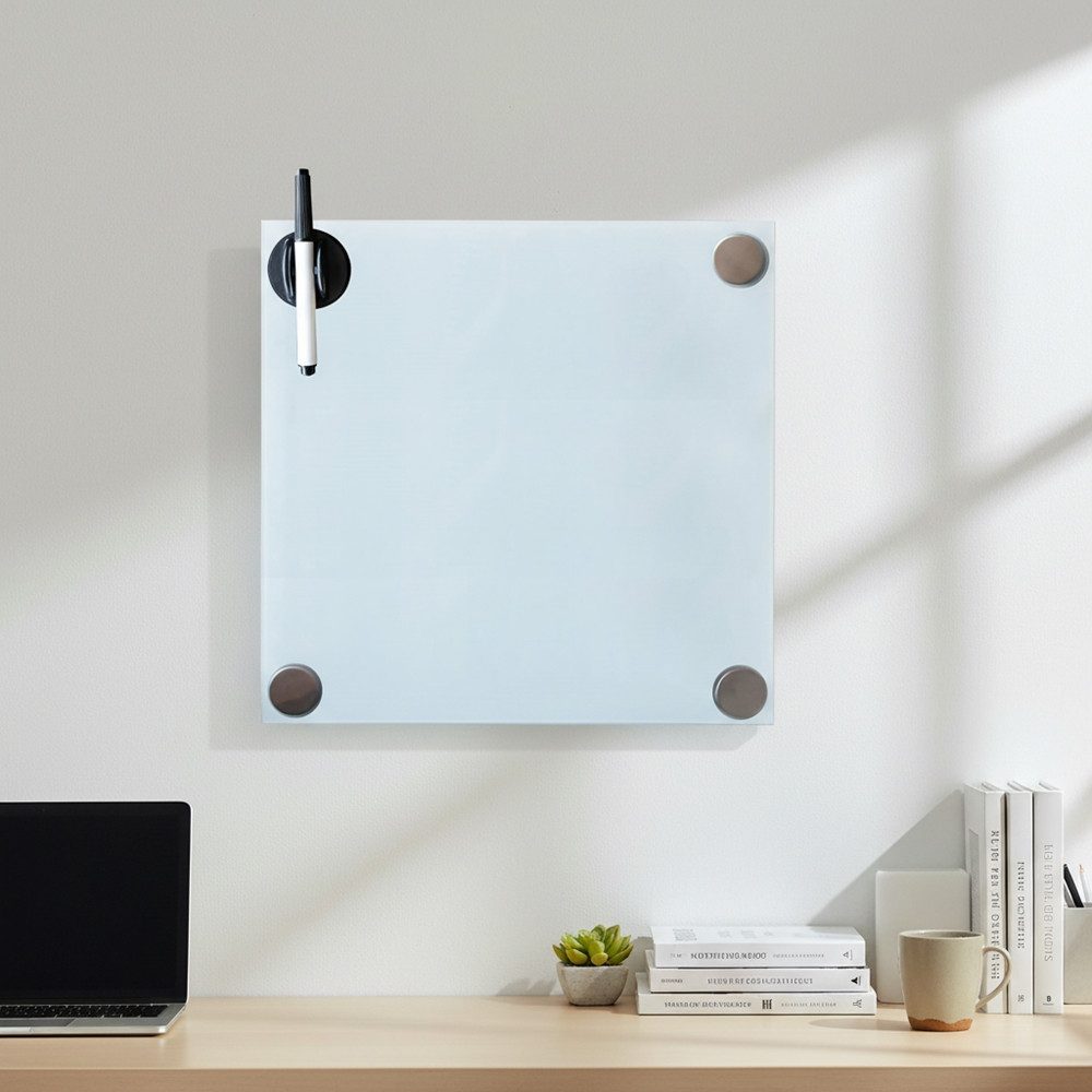 Mucola Magnettafel Glasmagnettafel Weiß Memoboard Wandtafel Magnettafel Whiteboard, (Stück, 1 Tafel), Sicherheitsglas