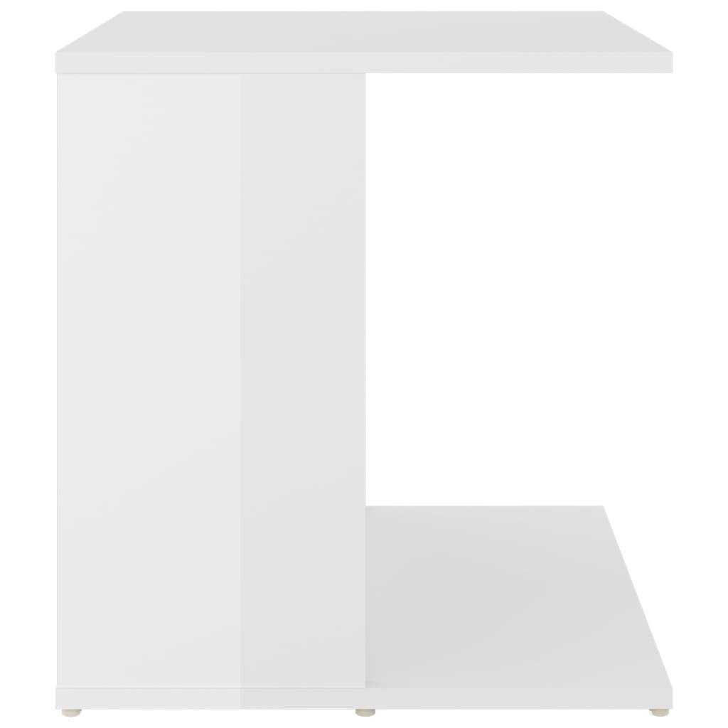 vidaXL Beistelltisch Beistelltisch Hochglanz-Weiß Holzwerkstoff (1-St) | Hochglanz-Weiß Hochglanz-Weiß cm 45x45x48