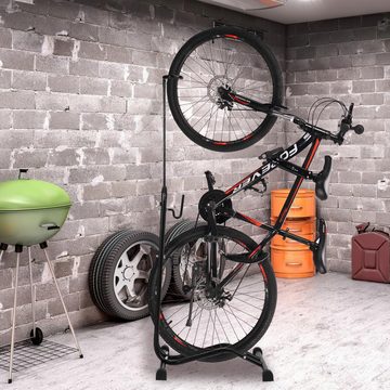 Clanmacy Fahrradständer Radständer Boden 3 Funktionen zum waagerecht und senkrecht Einhängen