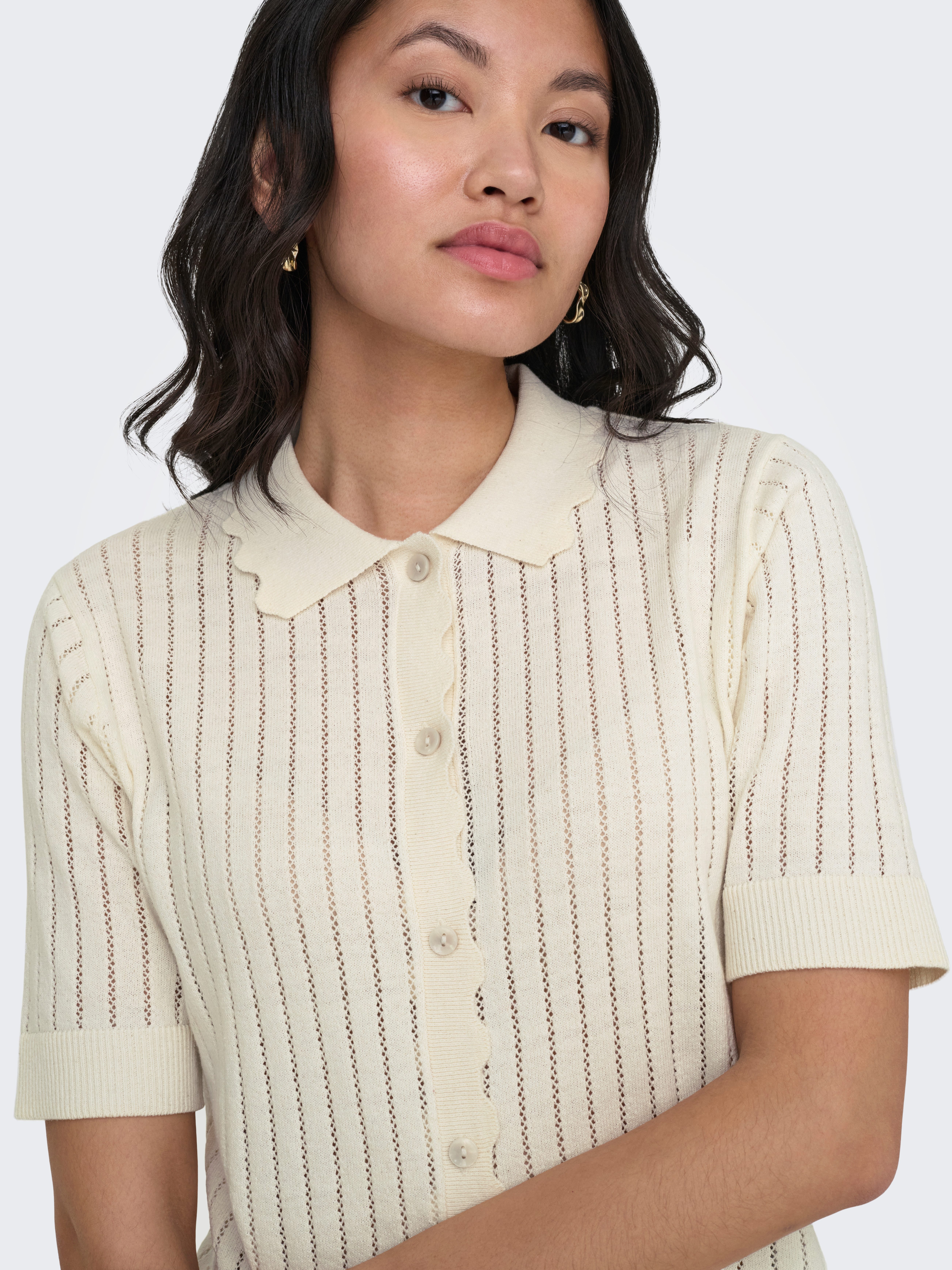 ONLY Strickjacke ONLELMA POLO S/S CARDIGAN KNT NOOS