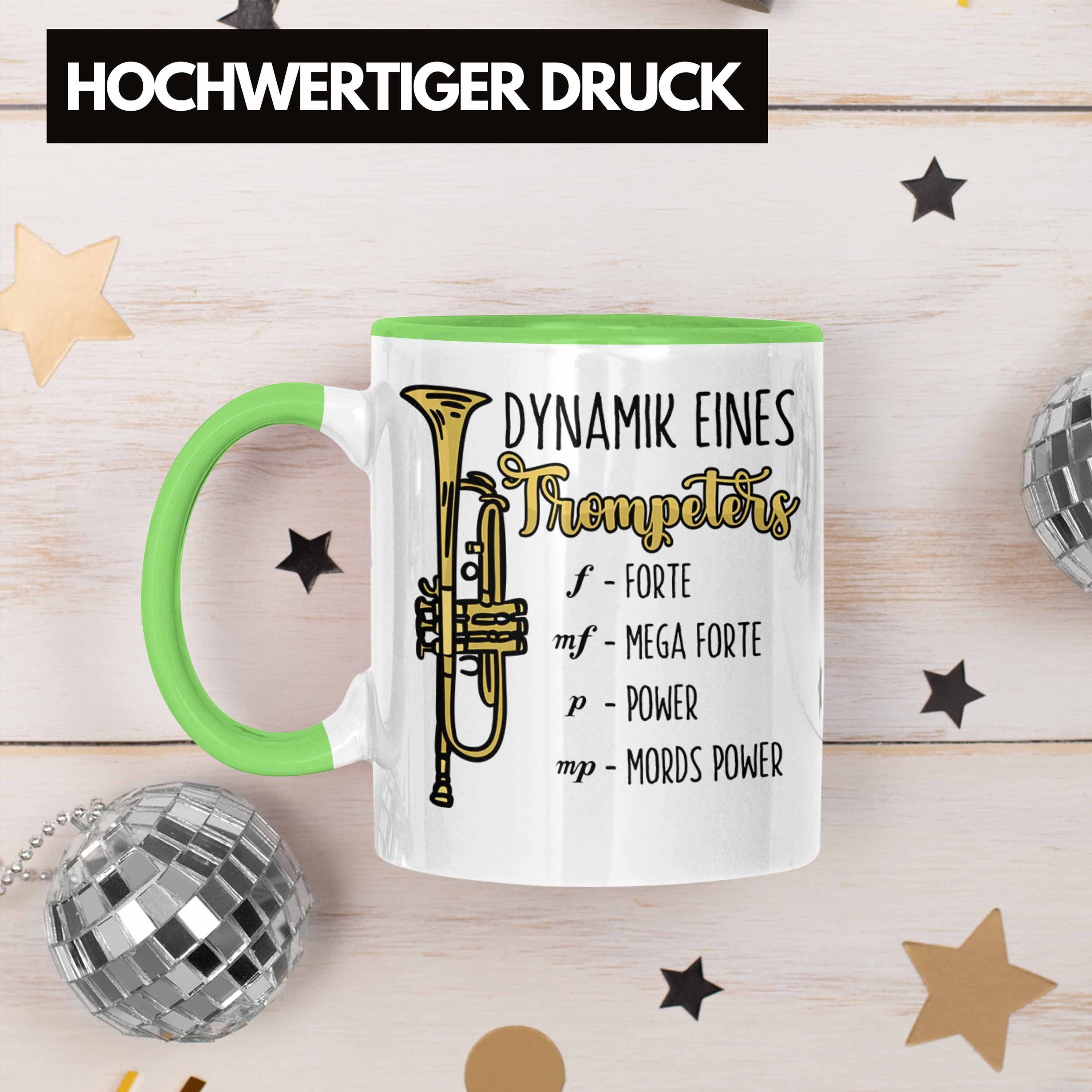 Trompete für Tasse Tasse Geschenk Grün Lustige Trompeten-Spieler Trendation