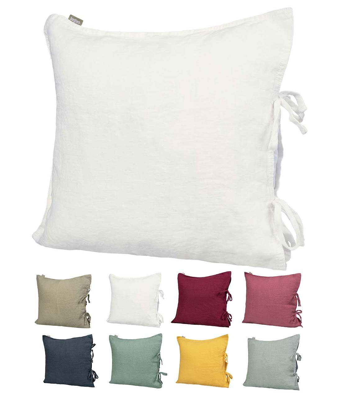 Kissenbezug »Leinen«, beties, Leinen Kissenhülle ca. 40x40 cm  (stonewash-weiß) online kaufen | OTTO