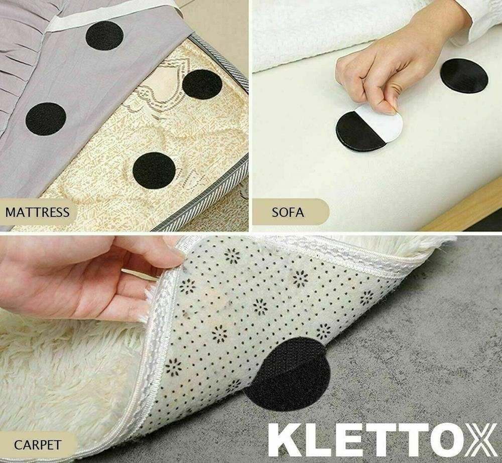 Klettband »KLETTOX Klettpads Klettverschluss Klettband Klettpunkte Klett  selbstklebend schwarz [6er Set]«, MAVURA online kaufen | OTTO