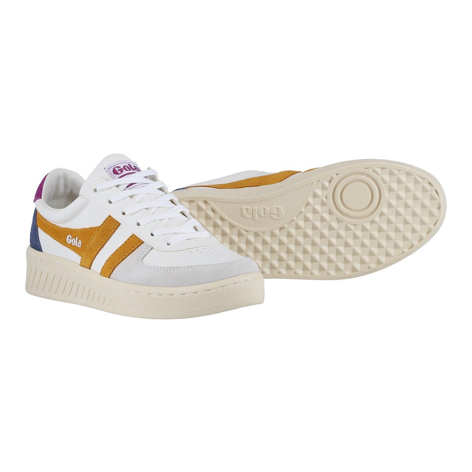 Gola Grandslam Trident weiss/sonnengelb/foxglove Damen Sneaker günstig online kaufen