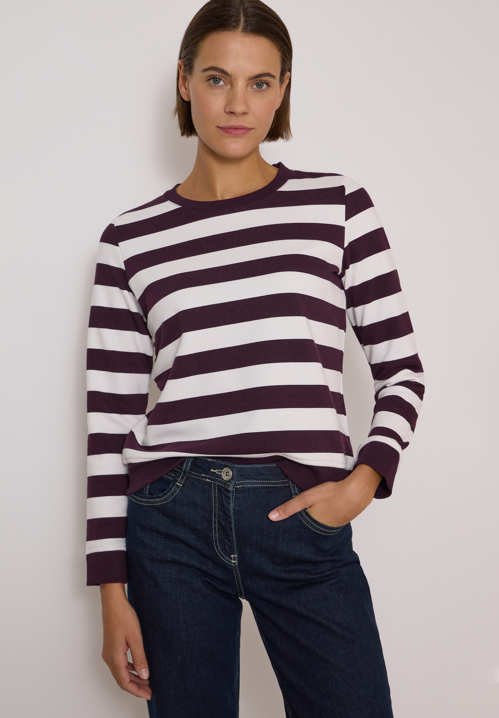 CECIL Sweatshirt im angenehmen Materialmix