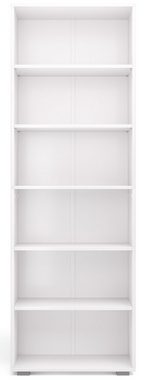 Bellamio Bücherregal Apol, Standregal, 6 Ablagefächer, individuell einstellbar, weiß