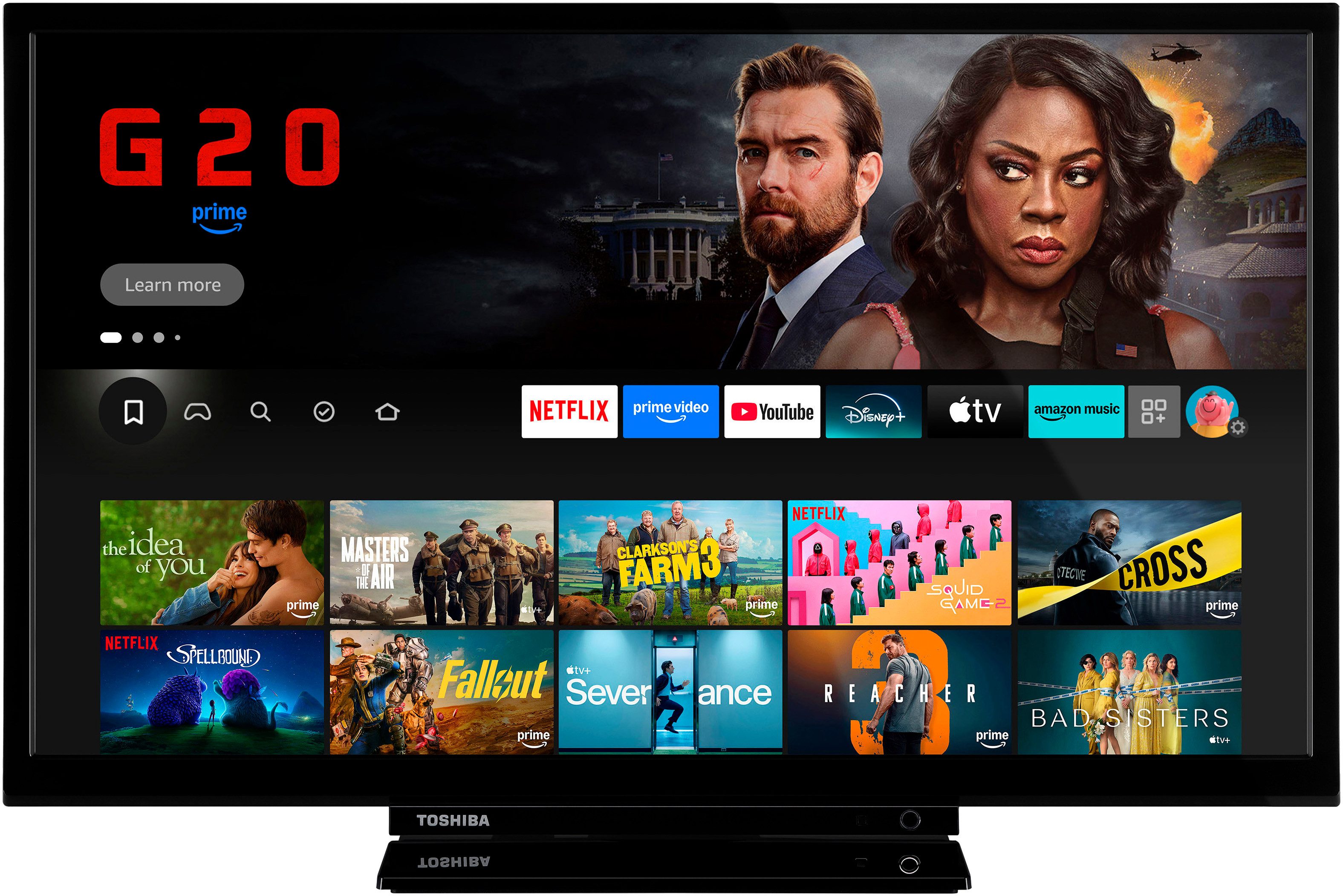 Toshiba 24WF3F63DAR LED-Fernseher (60 cm/24 Zoll, HD ready, Smart-TV)