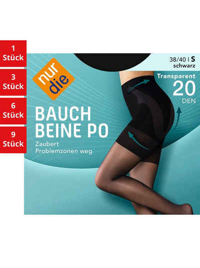 Nur Die Feinstrumpfhose Bauch-Beine-Po 20 DEN Damen (1er/3er/6er/9er Pack 6 St) nylon transparent Fein-strumpfhose durchsichtig frauen multi-pack