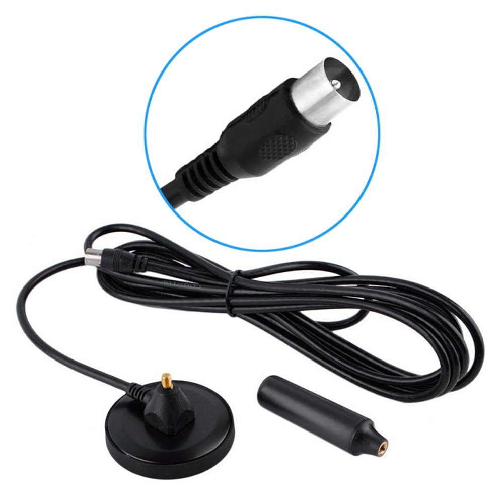 Bolwins J00C 20dB DVB-T DVBT2 aktive Verstärker Antenne Magnetfuß TV 5m Kabel Stabantenne (DVB-T / DVB-T2, für Innenbereich, Verstärkung: 20 dB), aktive Vollkern-Aluminiumantenne