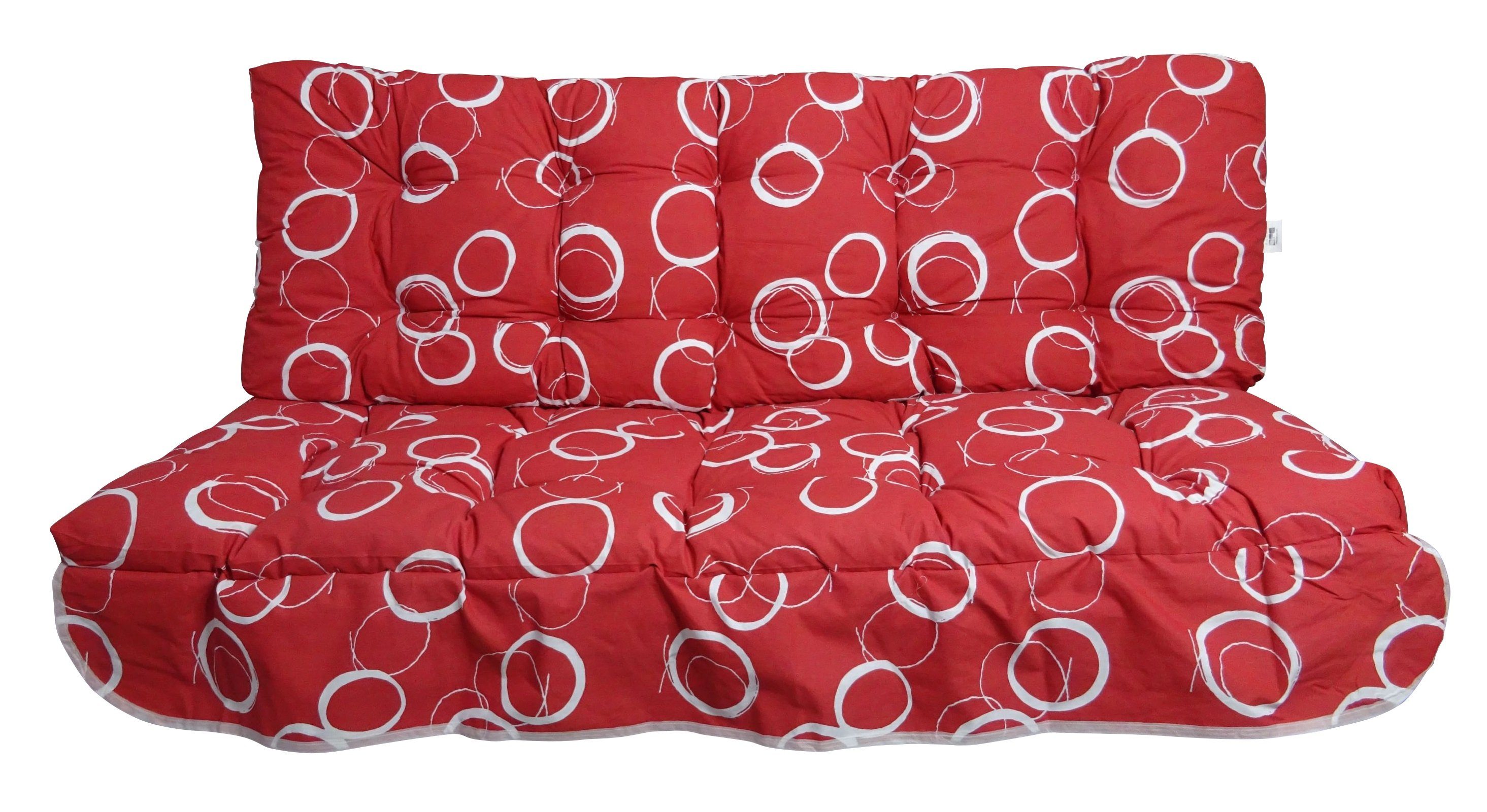 MFG Freizeitmöbel Hollywoodschaukel Auflage Ella 160 cm Hollywood Schaukel Auflage Kissen Polster, 3-Sitzer