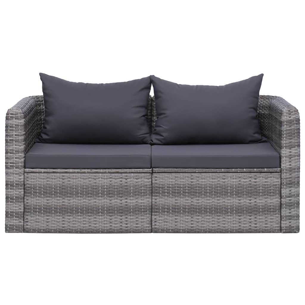 vidaXL Loungesofa Garten-Ecksofas 2 Stk. Grau günstig online kaufen