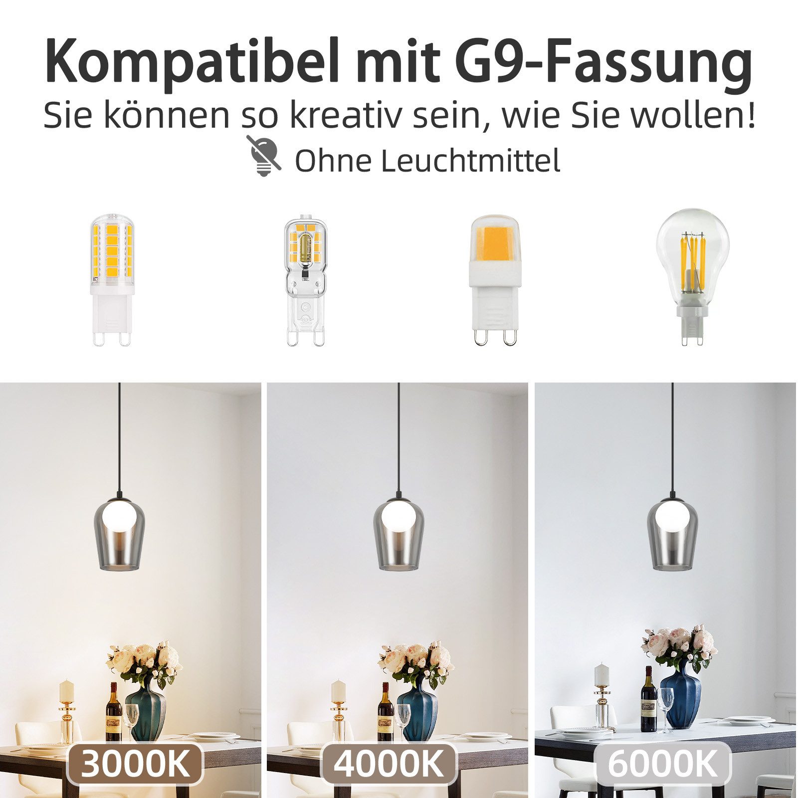 ZMH Pendelleuchte Esszimer Schwarz 1 Flammig günstig online kaufen