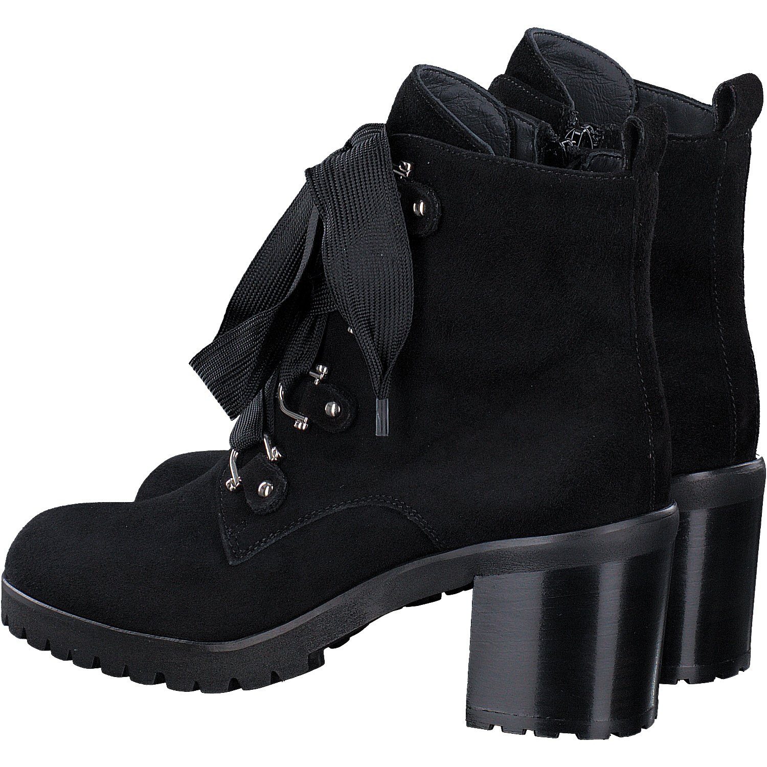 Maripé Velour Leder Schnürstiefelette Stylische Details an Ösen und Schnürsenkel